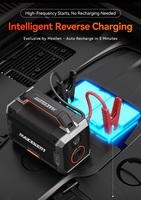 Portable Car Jumper Booster Tire Inflator 12V 60000mAh Lithium Iron Phosphate Battery 1800A Peak Current Power Bank LED Light