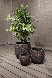 Su misura <span class=keywords><strong>in</strong></span> fibra di <span class=keywords><strong>cemento</strong></span> di forma rotonda di Design per interni/esterni da giardino <span class=keywords><strong>fioriere</strong></span> <span class=keywords><strong>fioriere</strong></span> per l'arredamento di Home Hotel - Product Image 3