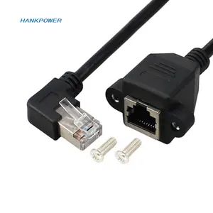 1000M RJ45-Netzwerk-Ethernet-Patchkabel Cat 6e Lan Stecker zu Buchse M-F 90-Grad-Winkelverlängerung Cat6-Kabel