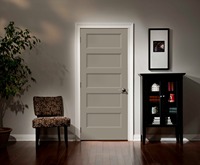 Porte en bois massif insonorisée durable de style Shaker blanc pour les bureaux modernes et les intérieurs de chambres résidentielles