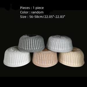 2025 Muslim mũ cho nam giới Thổ Nhĩ Kỳ cầu nguyện hat dệt kim kufi kippah hồi giáo saudi arabia lưới hồi giáo Beanie cầu nguyện dệt kim kufi mũ - Product Image 3