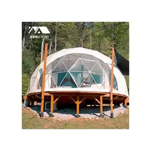 Kubah Struktur Kayu Laminasi, untuk Tenda Kubah Berkemah Keluarga dan Hotel