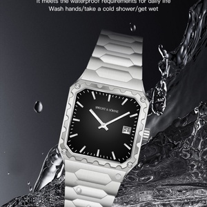 Reloj de Cuarzo Cuadrado para Hombre, Novedad 2025, 35MM, Ultrafino, Acero Inoxidable, Cristal de Zafiro Azul, Resistente al Agua 100M - Product Image 5