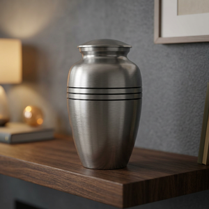 Urne funéraire moderne en aluminium, pot à cendres métallique, souvenir commémoratif, vase de table, décoration d'intérieur portable, respectueux de l'environnement, pour les occasions de commémoration - Product Image 3