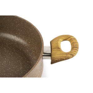 Sartén Excelsa de Madera y Piedra con Revestimiento Antiadherente de Aluminio, 43x7.5x28 cm, Color Marrón, Apta para Cocina - Product Image 2