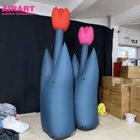 Tulipes gonflables pour accessoires de scène, supports de fleurs en ballons pour la décoration de zones scéniques