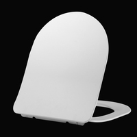 Sedile WC UF a Forma di D Sottile con Chiusura Ammortizzata e Sgancio Rapido Sunten SU035