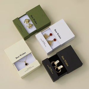 Boîte à <span class=keywords><strong>bijoux</strong></span> en papier artisanal de luxe, emballage cadeau personnalisé <span class=keywords><strong>pour</strong></span> bagues, colliers, bracelets, coffrets cadeaux de <span class=keywords><strong>bijoux</strong></span>, coffret <span class=keywords><strong>bijoux</strong></span> - Product Image 3