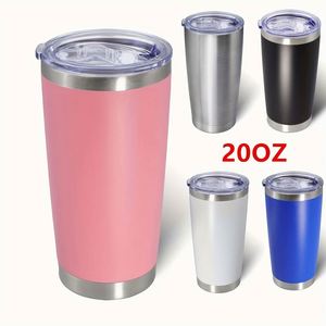 Vaso Térmico de Acero Inoxidable de 20 oz con Tapa, Taza de Viaje de Diseño Minimalista, Vaso Recto de Doble Pared, 6-12 Horas de Aislamiento Térmico - Product Image 2