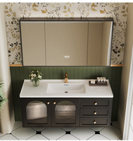 Set Kabinet Kamar Mandi Gaya Eropa Terlaris, Rak Dinding, Wastafel Terpasang