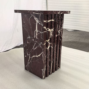 Moderner Luxus Grüner Marmor Naturstein Tisch Minimalistischer Wohnzimmer Sofa Beistelltisch Marmor Ecktisch Nachttisch - Product Image 5