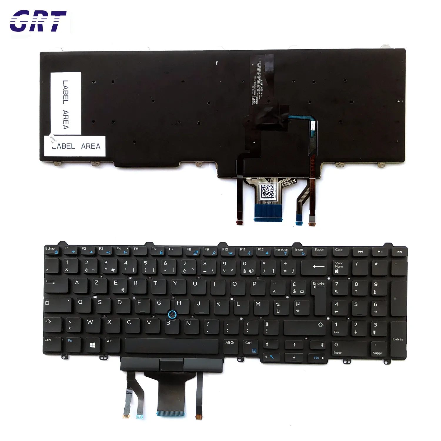 Sunrex teclado del ordenador portátil para Dell Latitude E5550 E5570 E5580 5550 de 5580 a 5590 con retroiluminación FR diseño