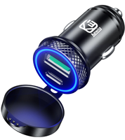 Chargeur USB Kewig de haute qualité 18W + PD45W à charge rapide QC3.0 avec double port USB-A et TYPE-C, prise de chargeur de voiture pour moto