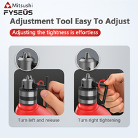 Fyseus Mandril de Conversión de 1.5-10mm 3/8 24UNF para Convertir una Llave de Mandril en un Mandril de Taladro Eléctrico