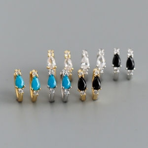 Boucles d'oreilles créoles empilables classiques en <span class=keywords><strong>argent</strong></span> sterling 925 de qualité supérieure pour femmes, polyvalentes pour le quotidien, cadeau idéal - Product Image 4