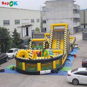 Ngoài trời các chướng ngại vật Bouncer lâu đài đường cong bounc Inflatable các chướng ngại vật Jumper sân chơi Inflatable các chướng ngại vật - Product Image 3