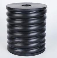 Bloc amortisseur cylindrique creux en caoutchouc robuste pour ressorts anti-vibrations
