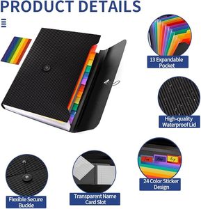 Thư Kích thước cầu vồng accordion tập tin tổ chức túi mở rộng thư mục tập tin với nhãn Xách Tay Hàng tháng hóa đơn giấy Thuế nhận - Product Image 4