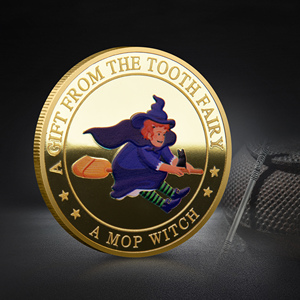 Venta al por mayor de monedas conmemorativas de metal personalizadas China monedas de desafío de metal de dibujos animados personalizadas <span class=keywords><strong>Cenicienta</strong></span> zapato de cristal - Product Image 2