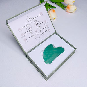 100% Natural Gemstone Custom Rose Quartz Black Obsidian Facial Body Massage Guasha - Product Image 6