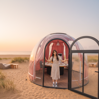 Dôme en polycarbonate pour hôtel, tente dôme modulaire préfabriquée pour complexes hôteliers, villas et jardins