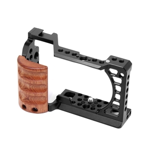 Stabilisateur de Cage de caméra en métal manche en bois PULUZ pour <span class=keywords><strong>Sony</strong></span> A6400 / A6300 / <span class=keywords><strong>A6100</strong></span> / A6000 stabilisateur de Cage de caméra - Product Image 2