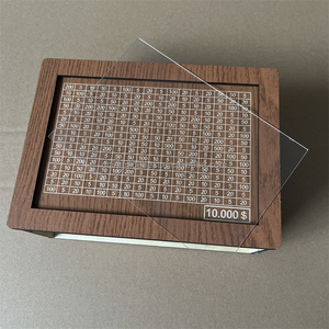 Wood Wooden Money Box <strong>Piggy</strong> <strong>Banks</strong> <strong>for</strong> <strong>Adults</strong> Paper Money Coin Savings Challenge Box with Counting Target Cash Vault - Product Image 3