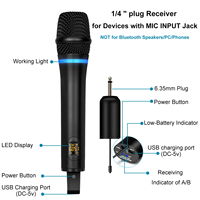 OEM penjualan laris W8 jangkauan jauh Uhf mikrofon nirkabel kualitas tinggi pemutar Karaoke nirkabel seluler