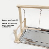 Support de jeu en bois pour perroquet avec balançoire et échelle d'escalade pour aire de jeux interactive pour animaux de compagnie