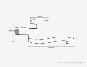 Rubinetto Moderno Nordico in Acciaio Inox a Parete con Foro Singolo e Beccuccio Girevole a 360°, Miscelatore Monoforo per Acqua Fredda per <span class=keywords><strong>Lavatoio</strong></span> e Lavanderia - Product Image 6