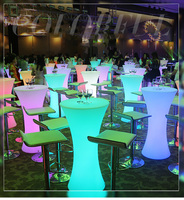 Table de bar LED en gros, 16 couleurs changeantes, table éclairée, mobilier d'extérieur étanche, table de cocktail LED pour événements et fêtes