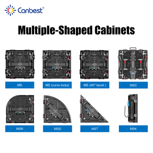 Écran LED mobile Canbest P1.9 P2.6 P3.9 pour événements intérieurs et extérieurs, mur vidéo LED micro-courbé, panneau LED de forme triangulaire - Product Image 3