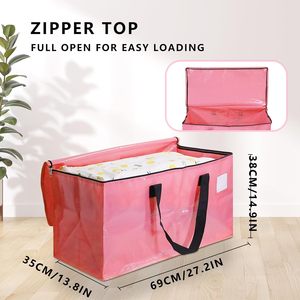 Chất Lượng Cao Bán Buôn Quá Khổ Trong Suốt <span class=keywords><strong>PP</strong></span> Dệt Di Chuyển Túi Tái Sử Dụng Lưu Trữ Di Động Túi Hành Lý Cho Di Chuyển Và Du Lịch - Product Image 3