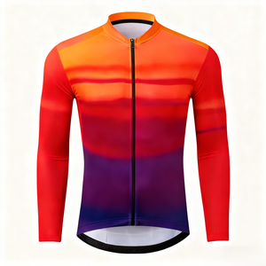 Jersey de Ciclismo Personalizado con Logotipo, Transpirable, Ligero, de Manga Larga, para Exteriores, que Absorbe la Humedad, para Equipos Profesionales - Product Image 2