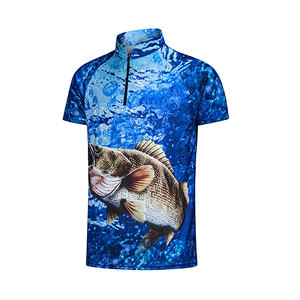 T-shirt de pêche pour homme, nouveau style, design de logo personnalisé, 100 % polyester, léger, anti-UV UPF, tissu doux - Product Image 2