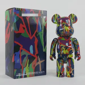 Ready To Ship 400% 28cm Colourful Bearbrick Kow Companion Tide Play Doll Fashion Action Figures Of Home Decoration