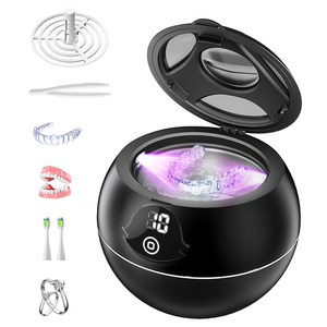 Nettoyeur <span class=keywords><strong>dentaire</strong></span> électrique intelligent portable à ultrasons 45 kHz pour appareils orthodontiques avec 4 modes et minuterie numérique - Product Image 1