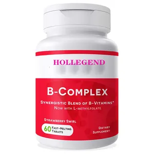 B-complex Vit vitamina B12 compresse sublinguali integratori metilfolato b12 iniezione masticabile vegana per l'energia