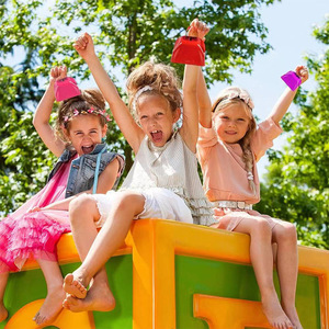 Bel tangan logam warna-warni kustom 3 inci bel tangan persegi untuk acara olahraga, Sorak, suara kerumunan, dan hadiah promosi - Product Image 3