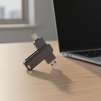 Penyimpanan Data Kantor Metal Baru USB Type-C dan USB-A Dual Interface Flash Drive PD237 32GB-1TB Performa Stabil Garansi 1 Tahun