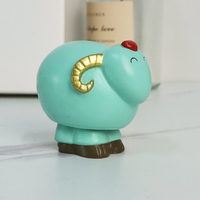 Adorable Bobblehead d'agneau en résine, figurine mignonne de mouton hochant la tête, cadeau de décoration de bureau de ferme pour les enfants