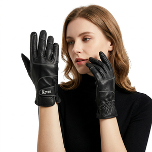 Keven Leather Wrist-Length Breathable Keeping <b>Warm</b> <b>Gloves</b> for Spring/Summer Outdoor Sports & Party Use - Product Image 1