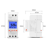 SINOTIMER TM928R Temporizador de campana eléctrica de 7 días 30A, batería de intercambio en caliente, retroiluminación azul LCD grande, 1s-99h59m59s, 85-265VAC, riel DIN