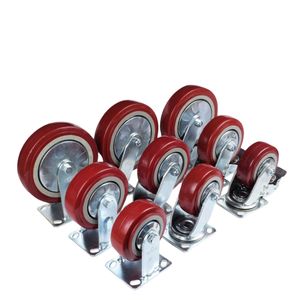 Hohe Tragfähigkeit Ultra-Hochleistungs-PU-Räder Starre und rotierende Rollen mit hochwertigen Lenkrädern mit Eisenkern - Product Image 2