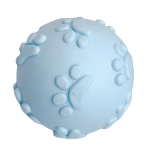 Custom Factory New Design Eco-Friendly Rubber Two-color Customizable Surface Bone Shape Embossed Indoor Use Pet Chew <b>Ball</b> for - Product Image 5
