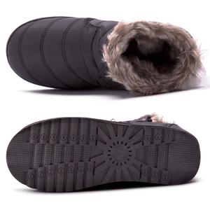 Scarpe invernali impermeabili con chiusura a Zip da <span class=keywords><strong>donna</strong></span> <span class=keywords><strong>Sneakers</strong></span> da neve in pelliccia con stivaletti antiscivolo antiscivolo da esterno - Product Image 3