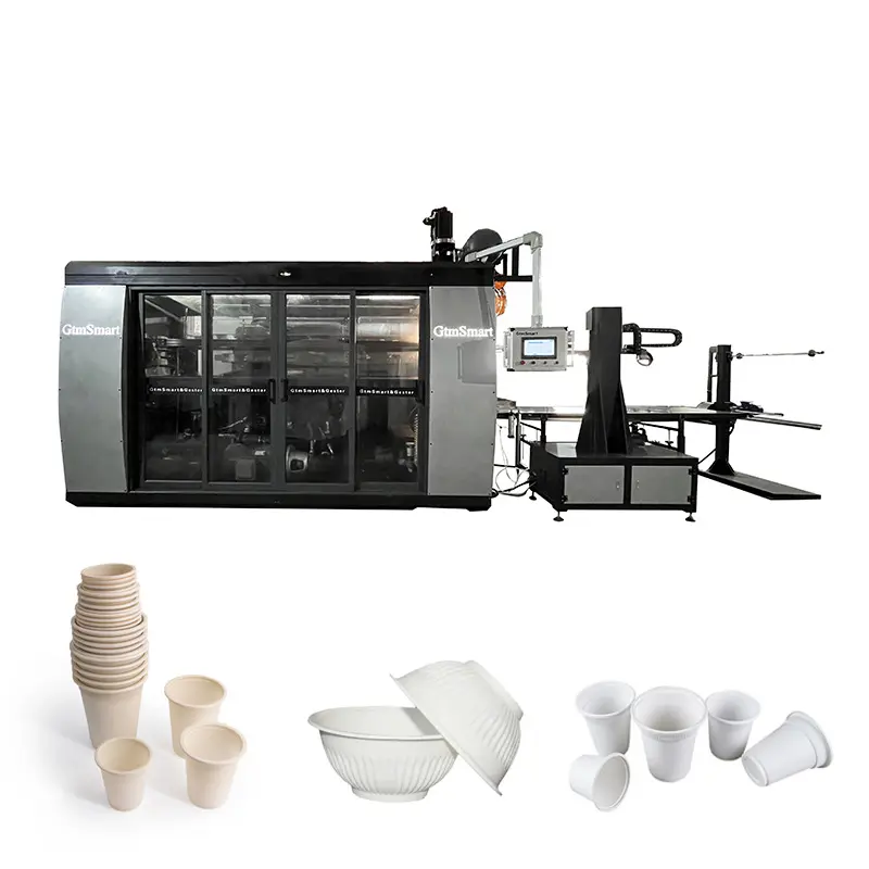 Otomatik plastik bardak yapma makinesi fincan kapaklı tek kullanımlık plastik bardak üretim makineleri