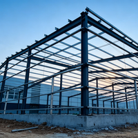 Kit de construction d'entrepôt préfabriqué en structure métallique industrielle, durable, à grande portée, pour atelier de stockage métallique et hangar