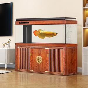 Acuario de Estilo Lujoso con Mueble Personalizado e Iluminación LED con Control Remoto para Villa - Product Image 1
