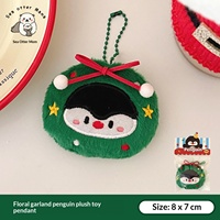 Pendentif en peluche de Noël original Tengyi, porte-clés festif semi-artisanal pour sacs de filles, breloque décorative mignonne